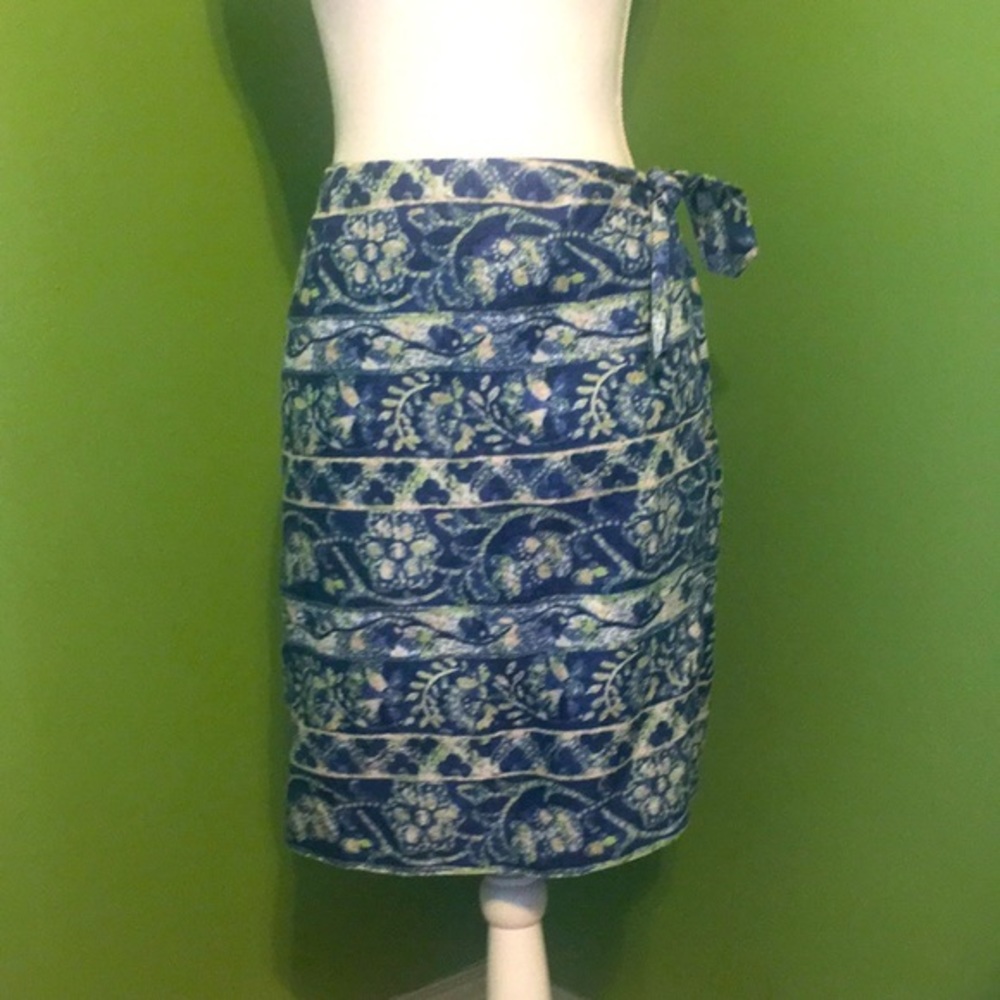 STATE.MENTS blue floral‎ Wrap skirt